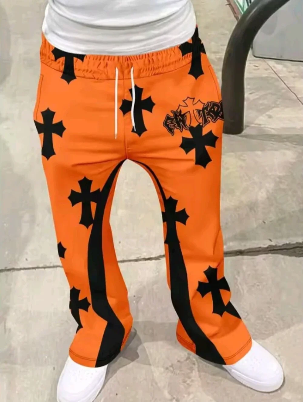 Men's Trendy Hip Hop Style Casual Sweatpants Striking Flared Pants
